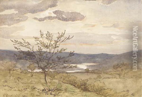 Loire Landscape Oil Painting - Henri-Joseph Harpignies