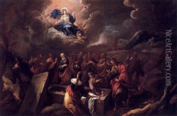 La Asuncion De La Virgen Oil Painting - Francisco Antolinez