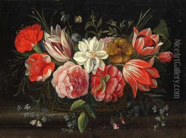 Blumenstillleben Oil Painting - Jan van Kessel the Elder