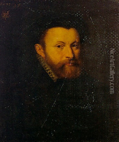 Portrait D'un Gentilhomme Polonais Oil Painting - Frans Pourbus the Elder