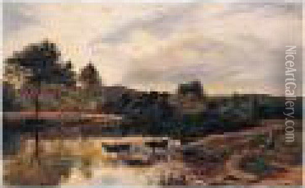 The Wye Oil Painting - Sidney Richard Percy