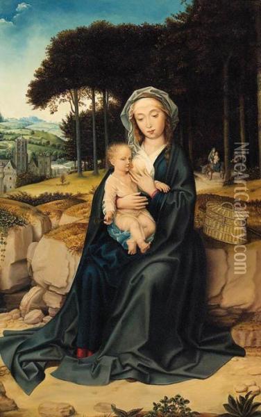 The Madonna And Child Oil Painting - Jan Mabuse