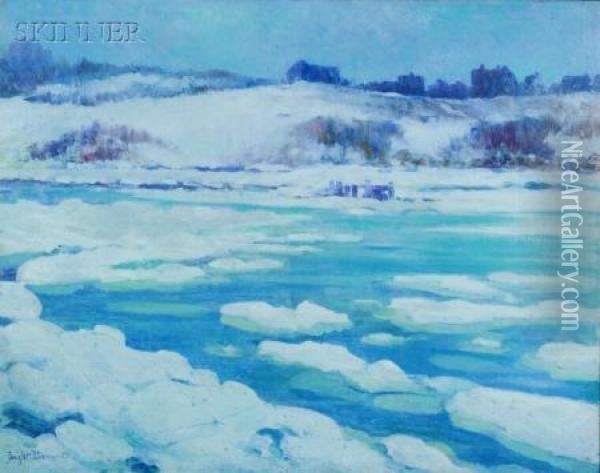 Across The Ice Oil Painting - Dwight Blaney