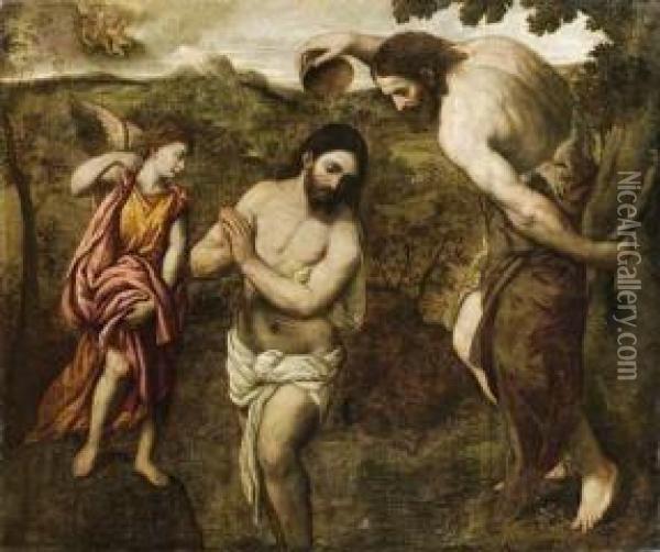 Battesimo Di Cristo Oil Painting - Paris Bordone