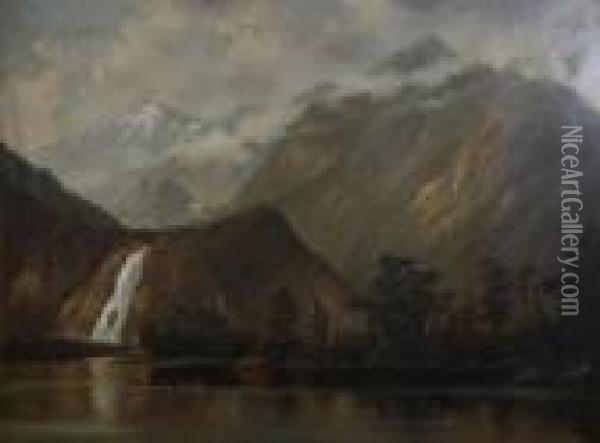Sunderland Falls Oil Painting - Thomas Reginald Attwood