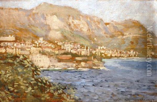 Monte - Carlo Oil Painting - Janos Vaszary