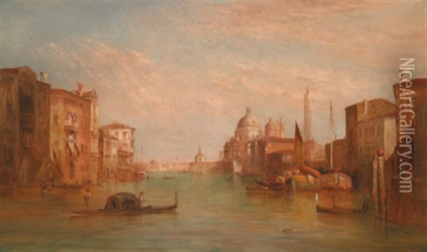Venedig, Blick Auf Santa Maria Della Salute Oil Painting - Alfred Pollentine