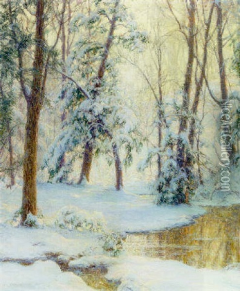 Woodland Pool Oil Painting - Walter Launt Palmer