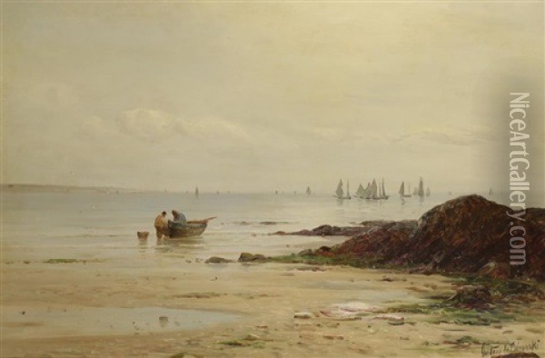 A Summer's Morning Oil Painting - Gustave de Breanski