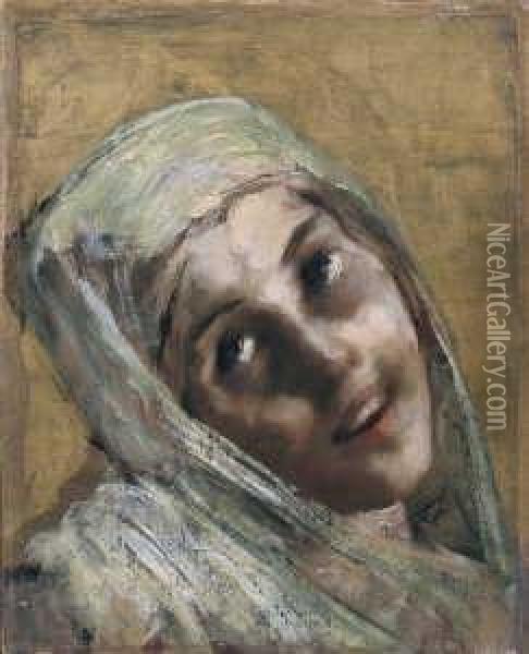 Viso Di Madonna Oil Painting - Giovanni Segantini