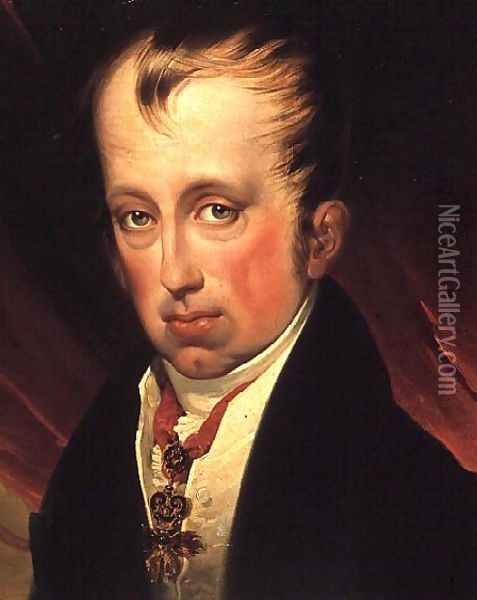 Portrait of Ferdinand I, Emperor of Austria Oil Painting - Friedrich Ritter von Amerling