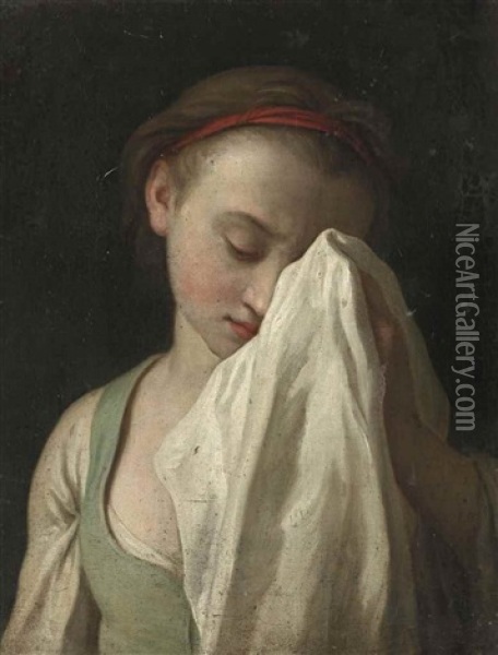 Jeune Fille Pleurant Oil Painting - Pietro Antonio Rotari