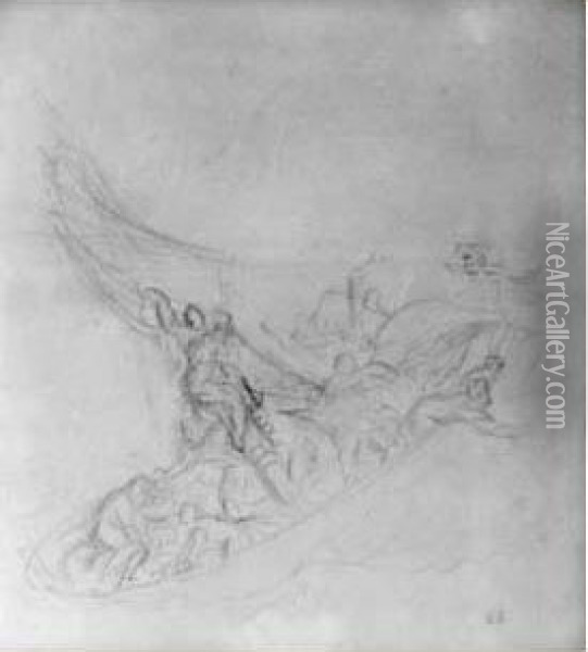 Jesus Endormi Pendant La Tempete Oil Painting - Eugene Delacroix