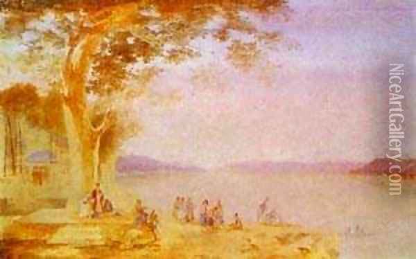 Oriental Landscape 1820-21 Oil Painting - Maksim Nikiforovich Vorobiev
