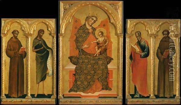 Panels of a Polyptych Oil Painting - Paolo Veneziano