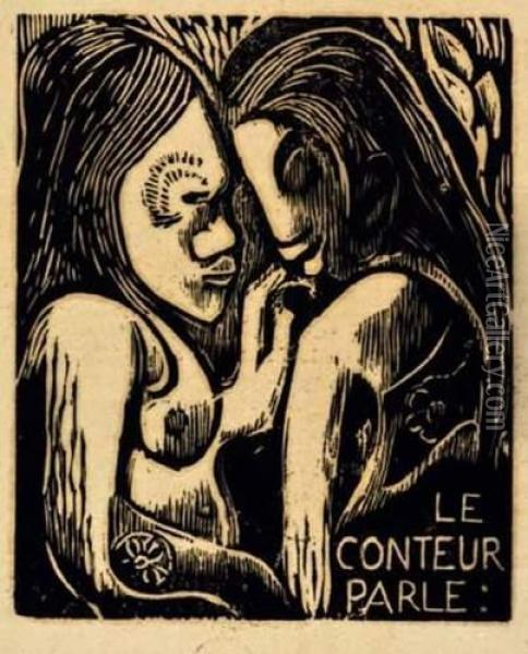 Le Conteur Parle Oil Painting - Georges-Daniel de Monfreid