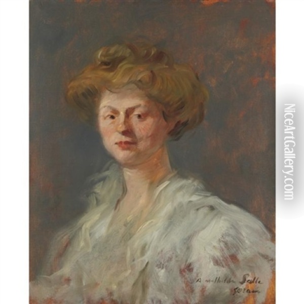 Portrait Of A Lady Oil Painting - Jean-Louis Forain