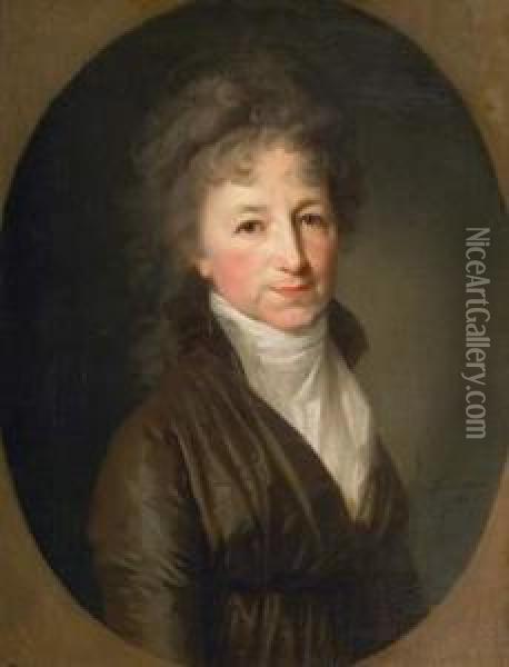 Portrait Of A Lady Oil Painting - Johann Friedrich A. Tischbein