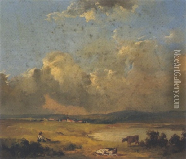 Eine Landschaft In Niederosterreich Oil Painting - Franz Reinhold