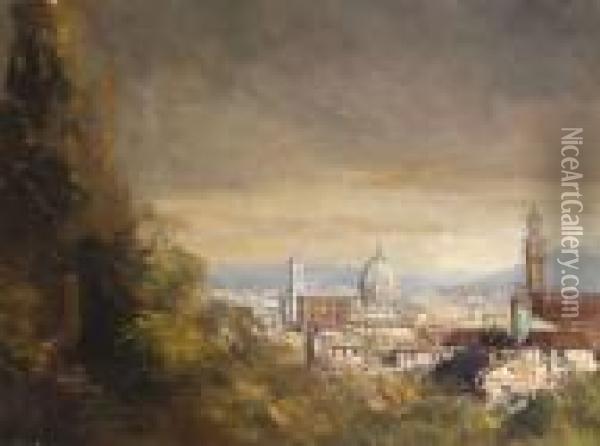 Firenze Oil Painting - Gyula Hary