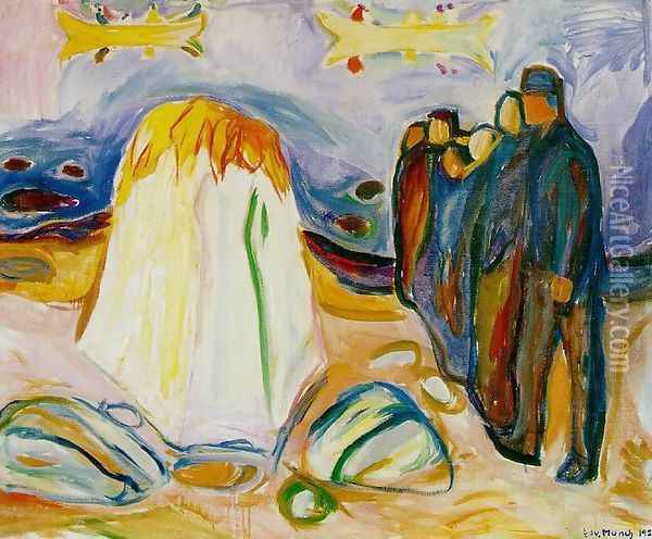 Meeting Oil Painting - Edvard Munch