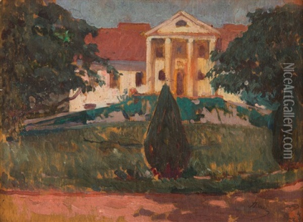 Manor House In Budziszyn Oil Painting - Aleksander Mann
