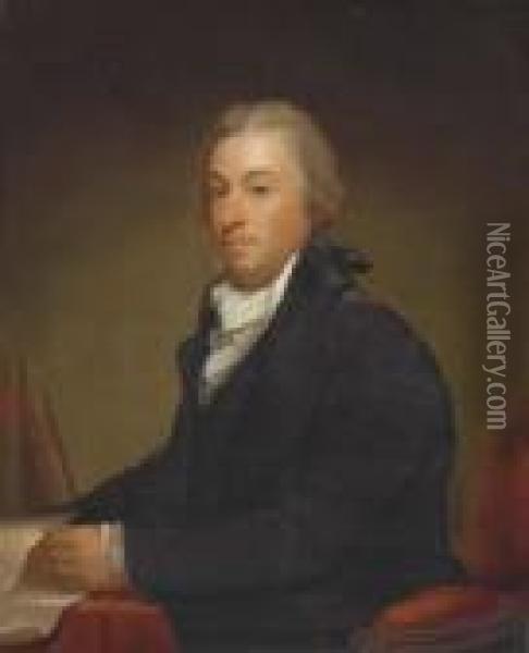 Portrait Of Robert R. Livingston Oil Painting - Gilbert Stuart