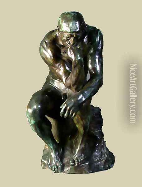 The Thinker Oil Painting - Auguste Rodin