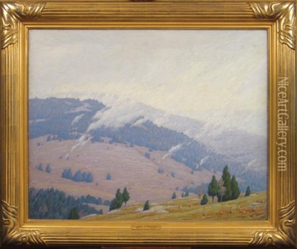 Clearing Morning, Blue Ridge Mountains Oil Painting - Andrew Thomas Schwartz