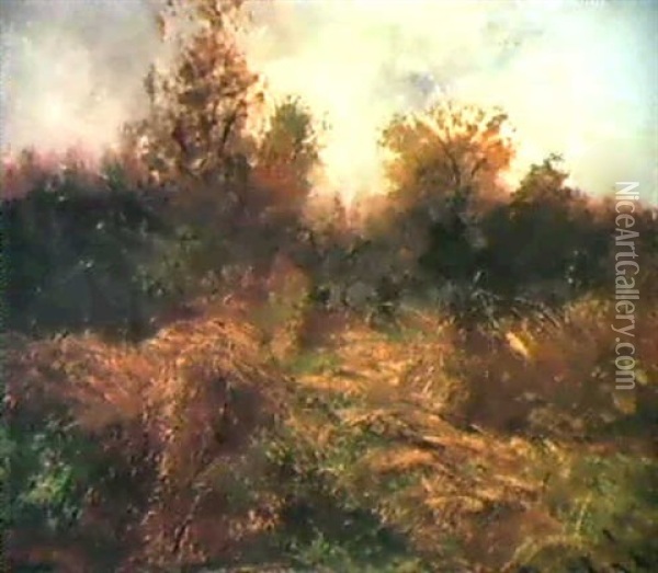 Getreidefeld Nach Einem Gewitterregen Oil Painting - Emil Jacob Schindler