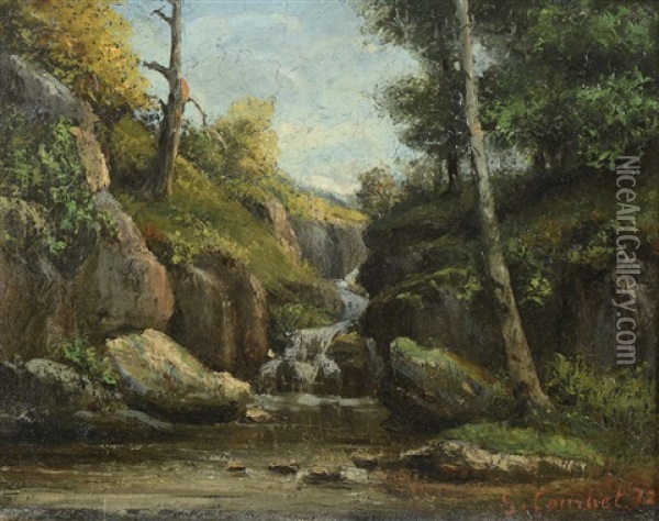 Riviere En Sous-bois Oil Painting - Gustave Courbet