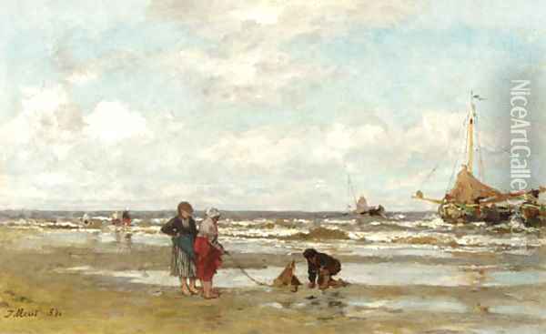 Shore at Scheveningen Oil Painting - Jacob Henricus Maris