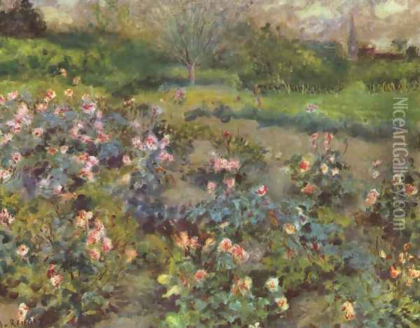Roses (2) Oil Painting - Pierre Auguste Renoir