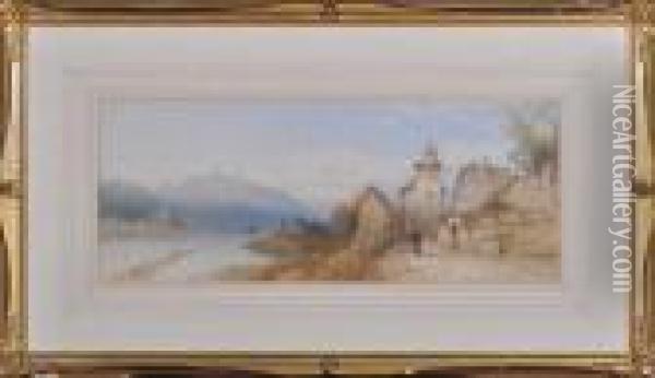 A View On The Rhine Oil Painting - Edward M. Richardson