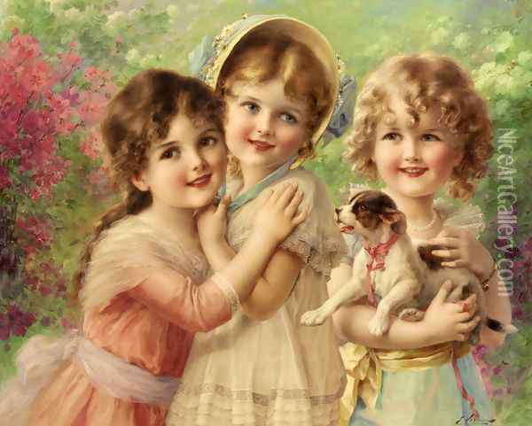 Best of Friends Oil Painting - Emile Vernon