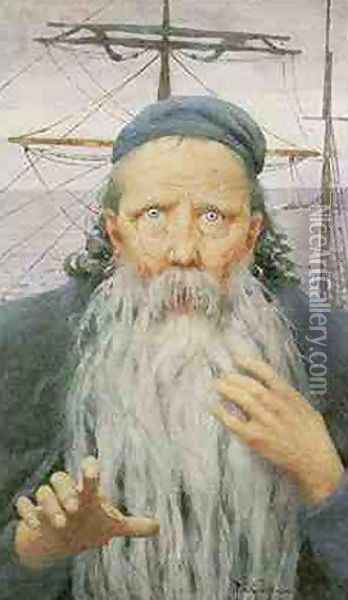 It is an Ancient Mariner Oil Painting - Thomas Cooper Gotch
