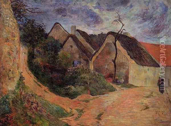Village Street Osny Oil Painting - Paul Gauguin