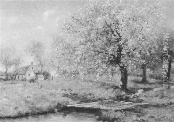 Spring Blossoms Oil Painting - Dubois Fenelon Hasbrouck