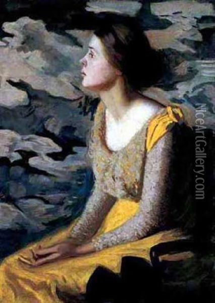 The Yellow Dress Oil Painting - Philip Leslie Hale