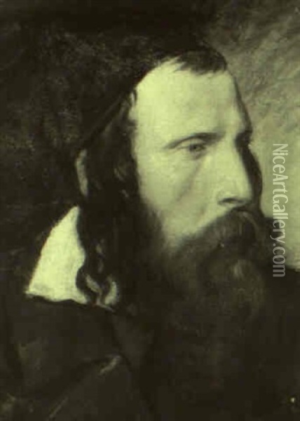 Portrait Of An Aschkenazi Man Oil Painting - Josef Danhauser