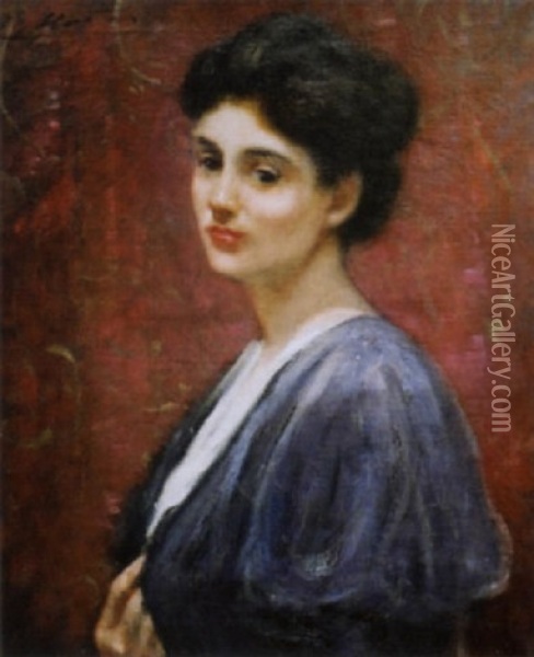 Portrait De Jeune Femme Oil Painting - Jacques Martin