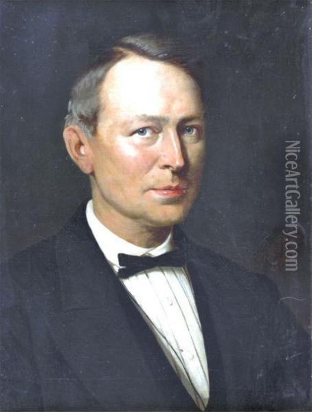 Portrait Of Dion Boucicault, Irish Dramatist And Writer Oil Painting - F.A. Philips
