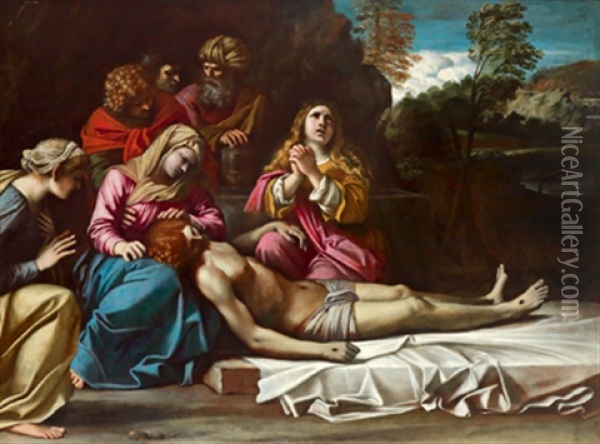 Die Beweinung Christi Oil Painting - Antonio Carracci
