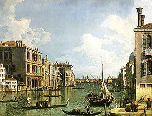 View of the Grand Canal Oil Painting - (Giovanni Antonio Canal) Canaletto