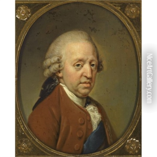 Portrait Of Prince Charles Edward Stuart, The Young Pretender Oil Painting - Hugh Douglas Hamilton