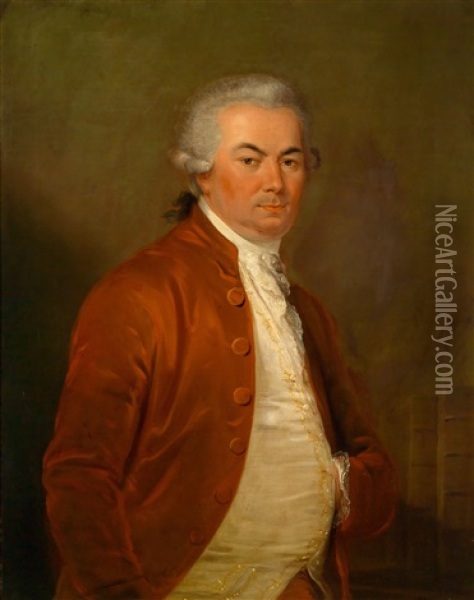 Portrait Of A Gentleman Oil Painting - Josef Abel
