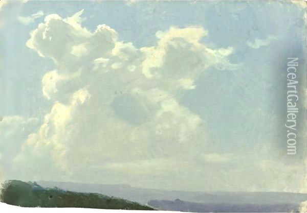 Cloud Study Oil Painting - Auguste Bonheur