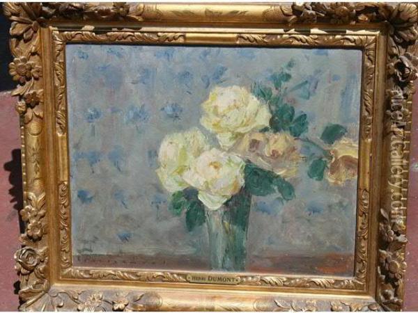 Bouquet De Roses Oil Painting - Henri Julien Dumont