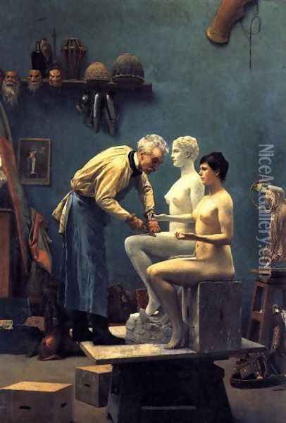 The Artist's Model Oil Painting - Jean-Leon Gerome