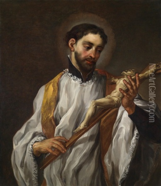Der Heilige Franz Xaver Oil Painting - Girolamo Troppa